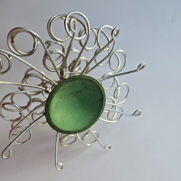 Vintage Wire Flower Frog Industrial Flower Arranger Garden Metal - Picture 2 of 5